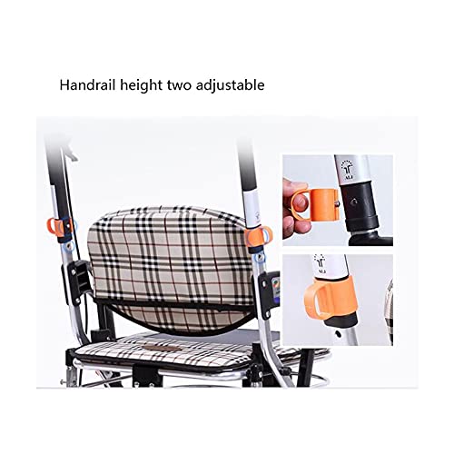 LICHUAN Einkaufstrolley, zusammenklappbar, mit 4 Rädern, Aluminiumlegierung, Einkaufstrolley für Einkaufen, Picknick… – Bild 4