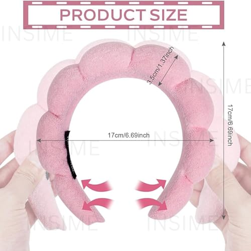Image of INSIME Hair Band for Facial Time | Makeup Hairband for Women Skincare | Face Wash, Spa, Facial, Skincare Beauty Headband for Women Girls