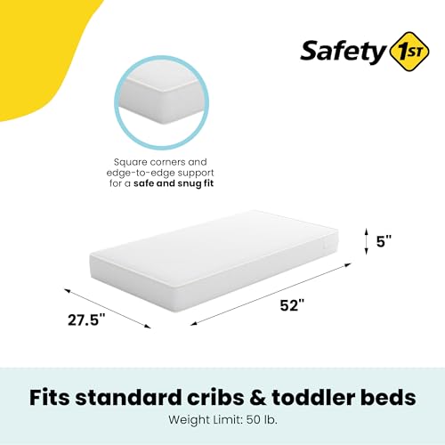 Safety 1St 5805096 Heavenly Dreams Baby Crib & Toddler Bed Mattress, Waterproof Cover thumb #2