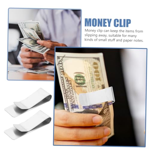 Practical Silver Wallet Clip Money Clip Cash Silver Office Paper Wallet Money Clamps3