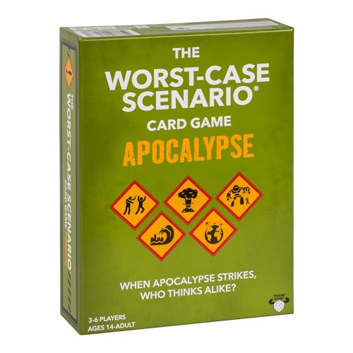 Image of MOOSE GAMES The Worst-Case Scenario Card Game Apocalypse | Match How Players Rank Five Apocalyptic Scenarios from Bad to Worst | Score Points and Win! for Ages 14 to Adult for 3 to 6 Players
