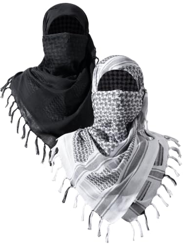 Image of FREE SOLDIER Scarf Military Shemagh Tactical Desert Keffiyeh Head Neck Scarf Arab Wrap with Tassel for Men Women