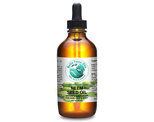 Neem Oil 4 oz 100% Pure Cold-pressed Unrefined Organic - Bella Terra Oils
