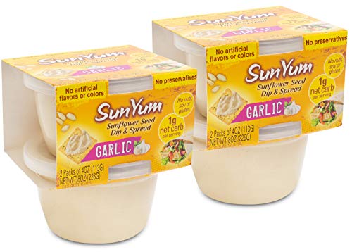 image for SunYum Sunflower Seed Dip & Spread - Sunflower Hummus - Low Carb Keto 