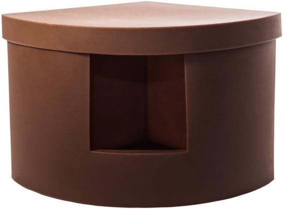 Kitangle Modern Cat Litter Box, Corner Kitty - Brown