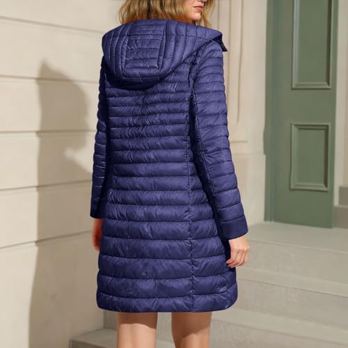 YRAETENM Winter Coats for Women Mid Length Lightweight Down Quilted Jackets - image 5