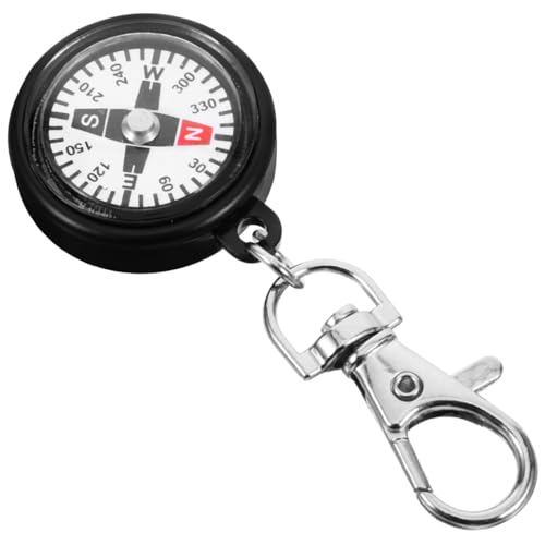 Brújula de bolsillo plástica portátil con llavero miniatura 1
