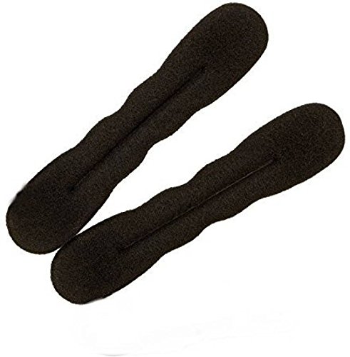 Image of Magic Beauty Hairstyle Foam Sponge Donuts, Black (Pack Of 2)