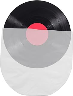Yardenfun 50 Peças De Capa De Discos De Vinil Capa Transparente De Plástico Para Álbuns Em Vinil Trilha Sonora Caixa De Joias De Vinil Recipiente De Discos De Vinil Protetor De Discos