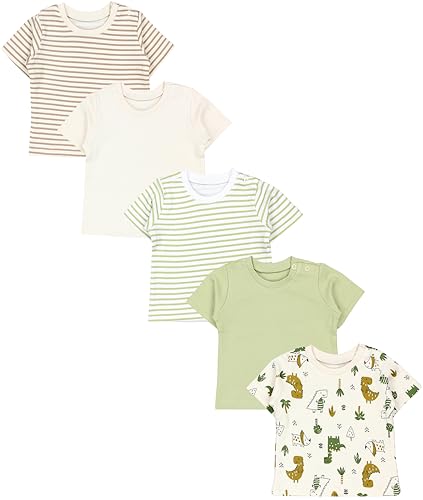 TupTam Baby Jungen Kurzarm T-Shirt mit Aufdruck Unifarben Sterne...