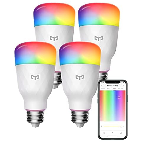 YEELIGHT Bombilla LED inteligente Alexa RGBW (4 unidad) Cover