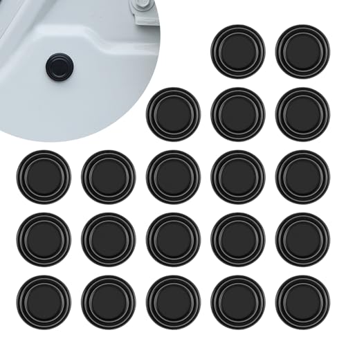 dawfall Pack-20 Car Door Shock Absorber, Thickened Silicone Sound Insulation Buffer Protection Device, Rearview Mirror Bumper Multi-Functional Anti-Collision Sticker, Universal for Car (Black)