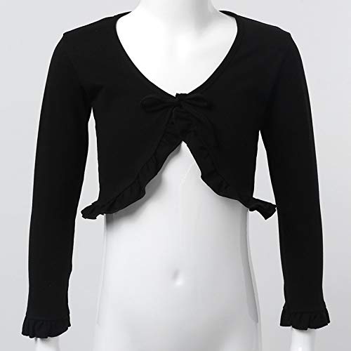 YiZYiF Girls Ballet Wrap Tops Knit Long Sleeve Bolero Cardigan Gymnastics Yoga Shrug Cover Up3