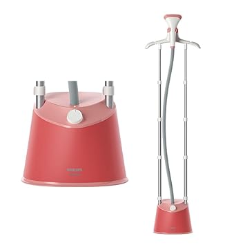 PHILIPS Standing Garment Steamer STE1020/40-1800 Watts, 1.8 LTR Water Tank, Refresh Woolens with Upto 36 gm Steam Output, Adjustable Double Pole- No Burns Guaranteed from World's No.1 Ironing Brand