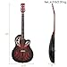 Ktaxon 41in Acoustic-Electric Guitar, 6 String Cutaway Guitar with EQ-7545R Bass Preamp with Four-Band EQ, Unique Round-back Design, Fantastic Touch, Accurate Tune and Unmatched Sound (Red)