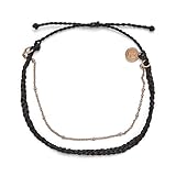 Pura Vida シルバーまたはローズゴールドサテライトチェーンアンクレット - 調節可能なバンド、100%防水 - ブランドチャーム, One Size, ローズゴールド