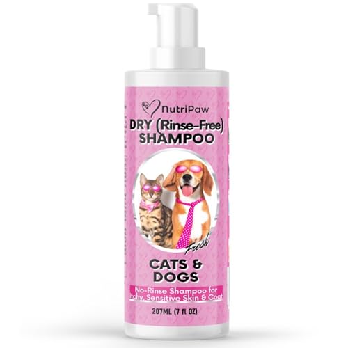NutriPaw Champú sin enjuague para perros, limpia, hidrata, refresca y apoya la piel seca, fórmula única para piel y pelaje nutridos, ideal para todas las razas