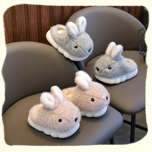 Image of Cute Women's Rabbit Slippers - Warm & Plush, Cartoon Design, Perfect for Winter & Indoor /Outdoor Use
