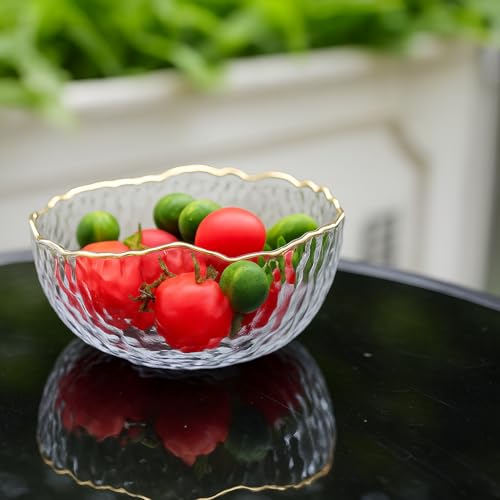 Image of ROXX - Mixing Bowls Glass Iceberg Clear Salad Bowl Shine, Salad Bowl Sets, Bowl, Kitchen Accessories Items, Serving Bowl, Snack & Soup, Mixing Bowl Dining Table - 1100 Ml