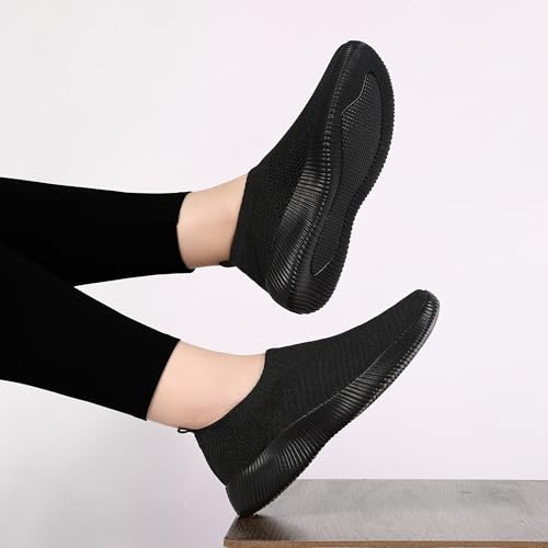 Image of DLWKIPV Womens Slip on Walking Tennis Shoes for Women Work Running Athletic Gym Sports Sneakers Lightweight Casual Shoe