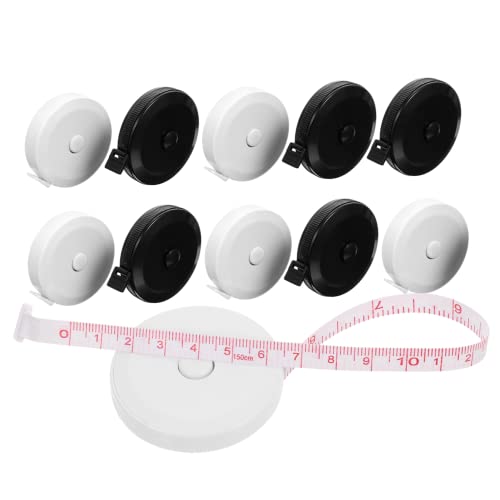 Holibanna 10Pcs Mini Soft Tape Measure Dual Sided Measuring Tape for Sewing Body Measurement Portable and Lightweight for Home Office and Craft Use