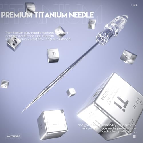 Mast Tattoo Heart Tattoo Needles Cartridges 20Pcs Disposable 1201RL Round Liner Titanium Pro Needle Pins for Precision — view 6