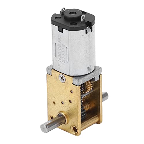 Gear Motor, Brass Electric Speed Reduction Dual End Output Shaft Worm Reducer Brushed Torsion for Machine (DC6V 150RPM)