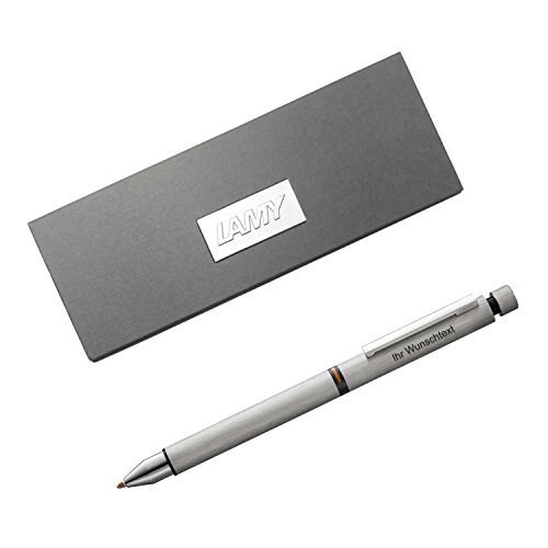 Lamy Mehrsystemschreibgeräte cp 1 tri pen brushed, Modell 759, Edelstahl strichmattiert, inkl. Laser-Gravur