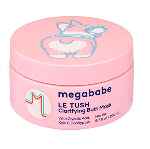 Megababe Le Tush Clarifying Butt Mask 6.7 Oz! Formulated with Glycolic Acid, Witch Hazel and Squalane! Helps Skin Soften, Smoothen and Clearer Booty! Fragrance Free, Parabens Free and Sulfates Free!