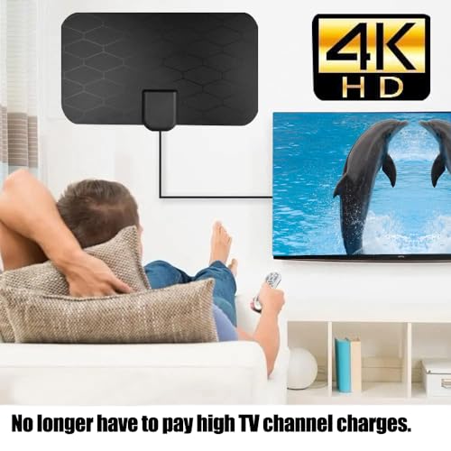 Kangyue A2OD-405 Digital Tv Antenna,Antenna For Smart Tv,360°Reception,Support 4K 1080P Smart Television,Detachable Signal Amplifier-Signal Booster-Hdtv Antenna 10Ft Coaxial Hdtv Cable, Portable Hd Tv Antenna Indoor thumb #5