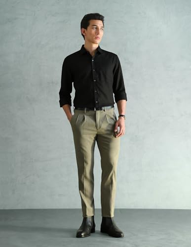 Image of Arrow Solid Slim Fit Formal Shirts for Men - Full Sleeve Shirt for Man
