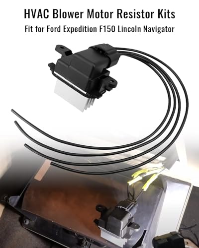Image of BL3Z-19E624-A HVAC Blower Motor Resistor Kit Fit for Ford Expedition 2009-2017 Ford F150 2009-2014 Lincoln Navigator 2009-2017, AutoTempControl Black