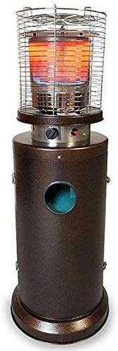HKPLDE Acero Inoxidable Calefactor Terraza 48000-BTU Propano Líquido De Suelo Calentador Calentador De Mesa-marrón