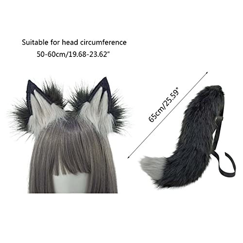 Bandeaux de tête mignon queue de loup pour vos soirées déguisées - 5