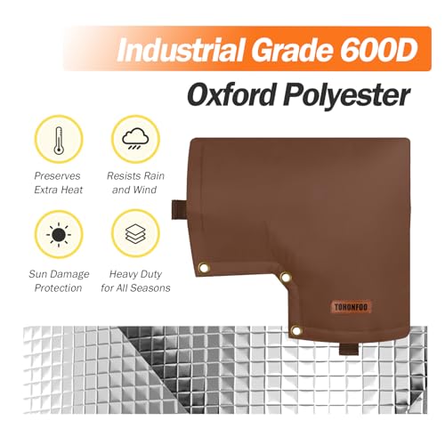 Image of Backflow Preventer Insulation Cover for Vacuum Breaker, 13 inchW x 12 inchH, Brown