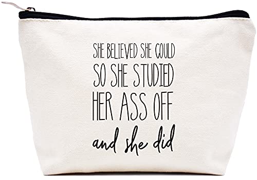 She Believe She Could So She Did-Inspirational Congratulations Promotion Going Away New Job Graduation Birthday Christmas Gift for Women Daughter Nurse Cousin Friends Sister Co-worker Boss - Makeup