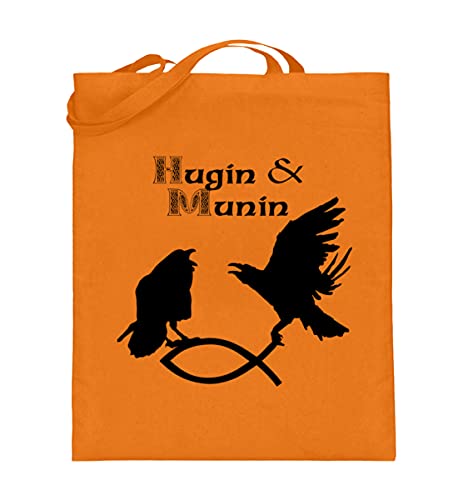 Sac en jute poisson de Noël orange en coton résistant à longue anse