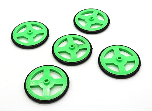 Image of Electronic Spices PACK OF 4 Plastic Project Wheels - Designed for Science and Engineering Car Projects (60mm x 6mm)