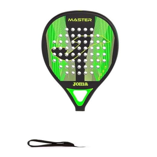 Joma Pala de pádel Master, Negro/Verde flúor, Talla única