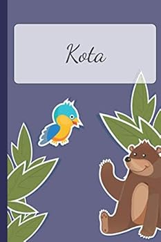 Paperback Kota: Personalized Notebooks - Sketchbook for Kids with Name Tag - Drawing for Beginners with 110 Dot Grid Pages - 6x9 / A5 Book