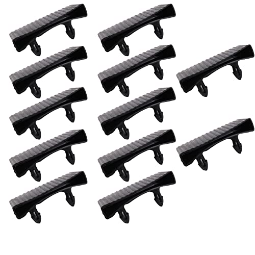WANGCL Lot de 12 supports latéraux pour lattes de lit en plastique, pour lits simples et doubles 65 mm x 9 mm Noir Cover
