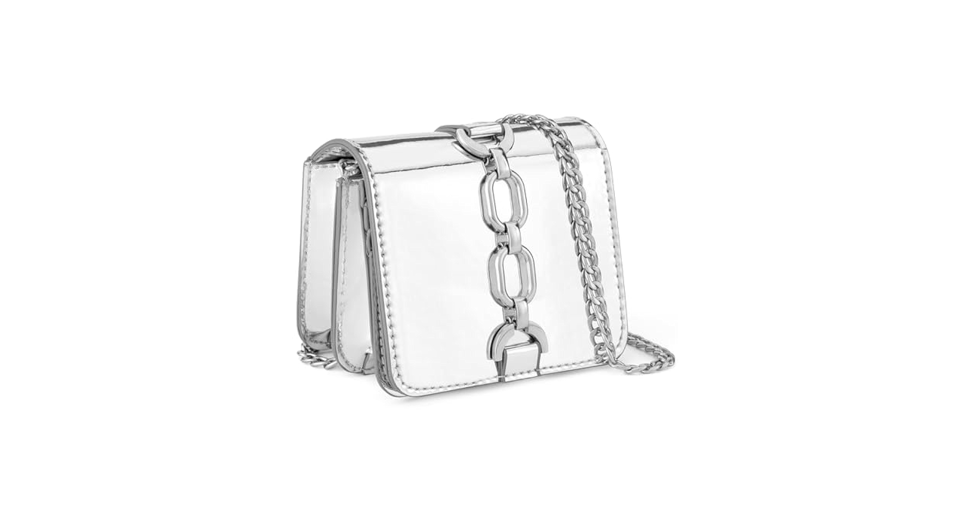 Wallet shoulder bag／ミニポーチ付／silver Miu Miu silver clutch wallet crossbody chain bag with
