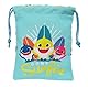 Baby Shark Surfing - Snacktasche, Tasche für Snacks, Qualität und maximale Widerstandsfähigkeit, für Mahlzeiten, Freizeit, 20 x 25 cm, Blau und Weiß, blau/weiß, Estándar, Lässig