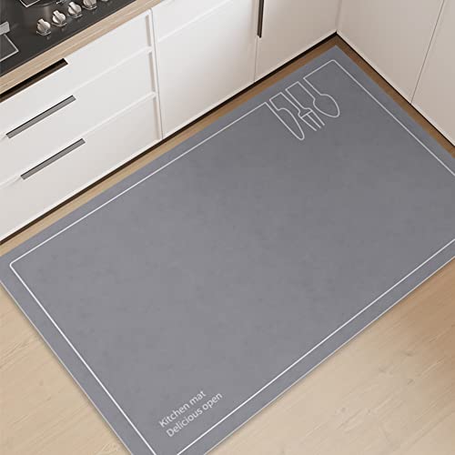 Tapis de cuisine anti-glisseur grand format lavable en machine