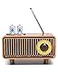 COLSUR Retro Bluetooth Lautsprecher Outdoor Tragbarer Vintage mit FM Radio Wiederaufladbarer Kabelloser mit klassischem Retro-Stil, unterstützt TF-Karte/AUX/USB, MP3-Player