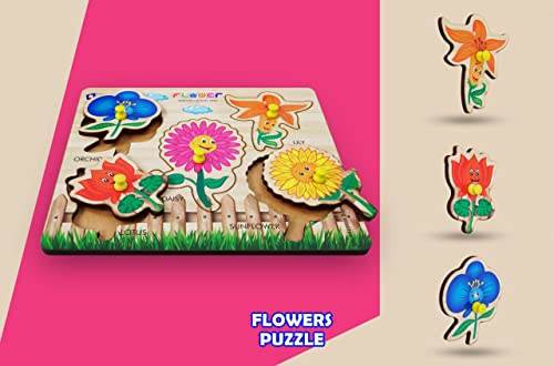 Image of Lefan Wooden Puzzle Numbers Counting 1 to 10 Picture Learning Educational Board for Kids Puzzle for Creative Kids knob Educational Learning Wooden Puzzle Board for Kids