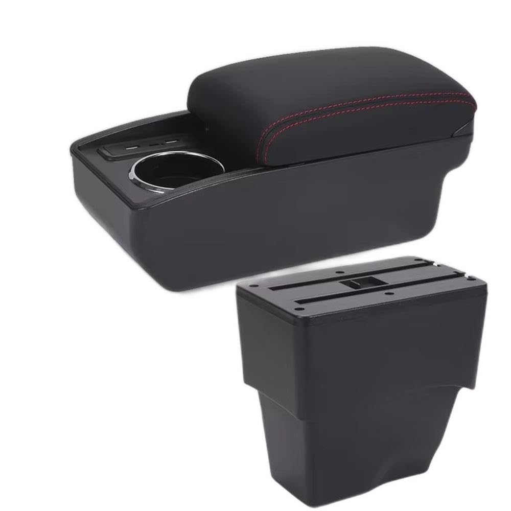 Sxqpocar B1 Black Red 6Usb For Fiat Pulse 2023 Car Armrest Box Central Auto Storage Box Replacement Parts