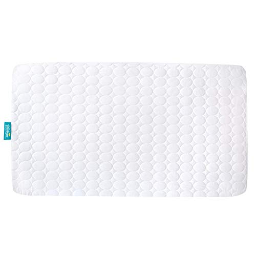 Image of Biloban Crib Mattress Protector Waterproof Sheets Fitted 52 inch x 28 inch, White