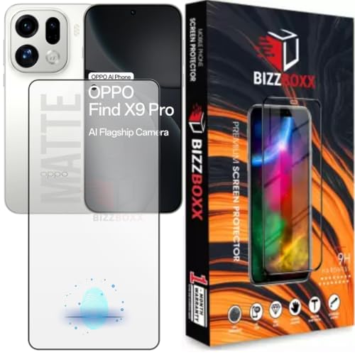Image of Ultrasonic Fingerprint Working D+ AG Matte Tempered Glass Screen Protector Guard For OPPO Find X9 Pro Gaming Special Temper With Camera Cut (Find X 9 Pro - 6.78 Inch)Full Glue FHD - Pack of 1
