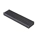 Awxlumv 2Pcs Black Aluminum Heatsink 100mmx25mmx10mm/ 4x1x0.4 Inch Heat Sink Cooling Fin with Pre Thermal Conductive Tape Heat Sinks for Cooler Electronics USB Expander Led Phone Power Charger